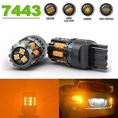 T20 LED Front Rear Turn Signal Light Blinker Bulbs 7441 7440 Amber Error Free • $15.99