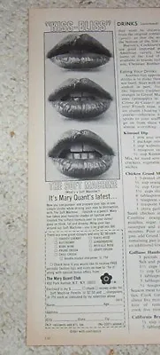 1976 Vintage Print Ad - Mary Quant Club Cosmetics Sexy Lips Old Advertising • £6.64