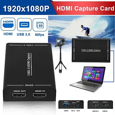 4K Audio Video Capture Card USB 3.0 HDMI Video Capture Device Full HD Recording • $19.88