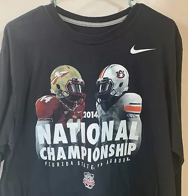 Nike T Shirt 2014 Championship Auburn Florida State Mens XL Long Sleeve ￼ • $11.99