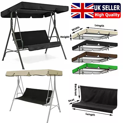 £27.98 • Buy Replacement Canopy For Swing Seat 2 Or 3 Seater Garden Hammock Swing Chair Cover