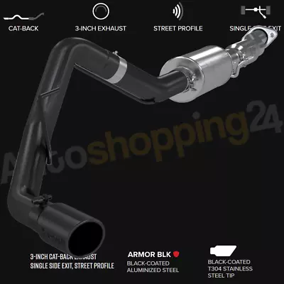 MBRP S5230BLK Single Side Exit 3  Exhaust System For 2011-2014 Ford F150 5.0L V8 • $709.99