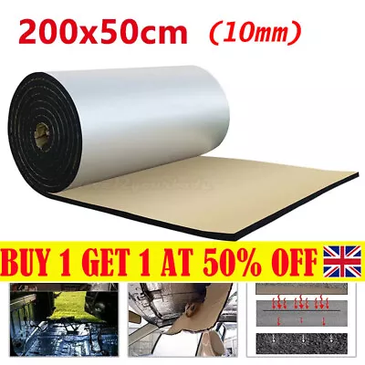 £10.99 • Buy 10mm Sound Deadening Mat Car Firewall Heat Shield Thermal Insulation Proofing☑
