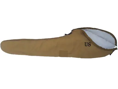 Army WWII US M1 Garand 1943 Canvas Carry Case With Carry Strap Fleece Lining - K • $41.84