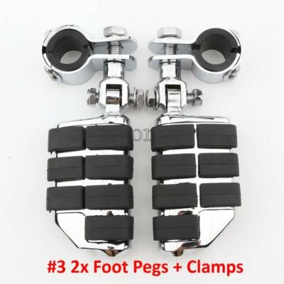 $65.99 • Buy Highway Crash Bar Foot Pegs Clamps For Yamaha Road Star V-Star 1100 1300 650 950