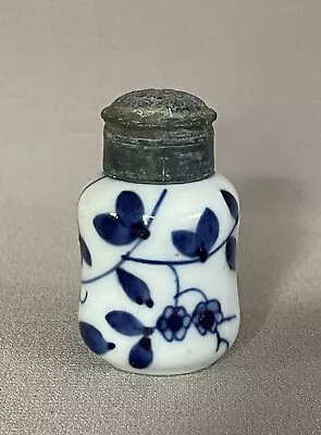 Antique 19th Century Porcelain Shaker Bottle W/ Painted Blue Designs - Meissen • $22.99