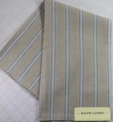 Ralph Lauren Fabric Remnant 24 X26   Amelot Ticking    Color Slate Italy • £24.13