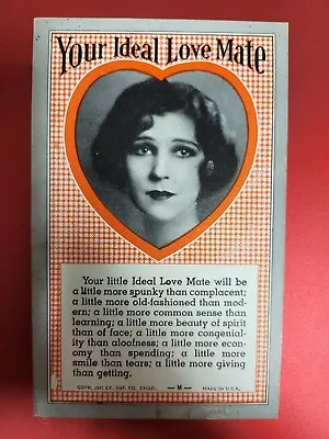 Vintage Arcade Machine Your Ideal Love Mate Penny Slot Card Pretty Woman • $6.99