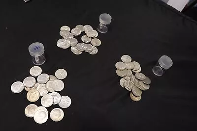 40% Silver Kennedy Half Dollars $30 Face 60 Coins 3 Rolls Avg Circ-bu No Reserve • $0.01
