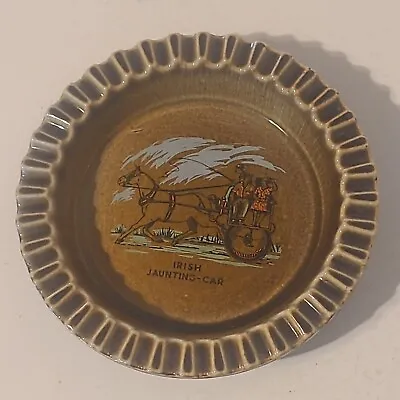 Vintage Wade Irish Round Porcelain Ashtray Jaunting Car Scene Made In Ireland • $19.95