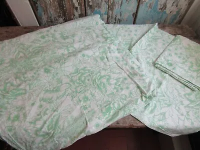 IKEA Skogsstarr Green & White Floral Kingsize Duvet Cover & 2 Pillowcase Set • £25