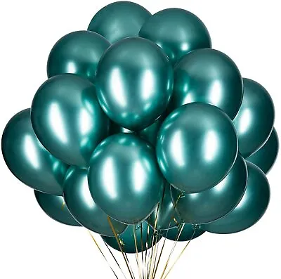 $2.43 • Buy METALLIC LATEX CHROME PEARL BALLOONS 12  Helium Baloon Happy Birthday Party UK