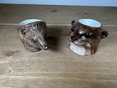 2 X Quail Brand Eggcups Otter And Fox 2011 • £19.99