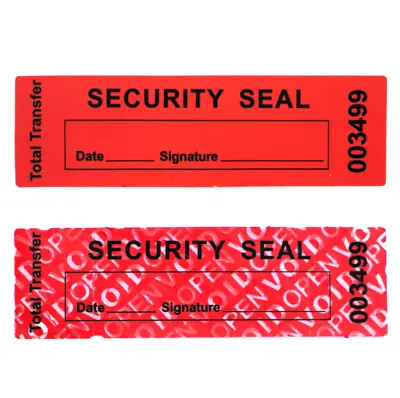 £8.95 • Buy Security Postage Seal Labels Void Stickers Tamper Proof Serial Number Warranty