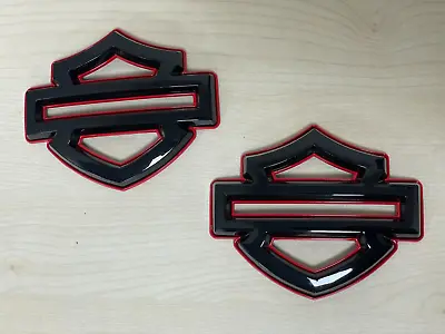 Harley Davidson CVO Emblems Red & Black Metal Sized For Gas Tank! • $80