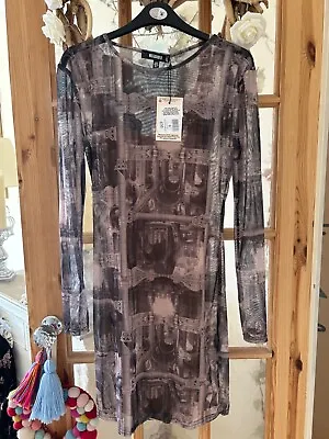 Missguided Dress Size 8 Mesh With Under Dress New With Tags  • £0.99
