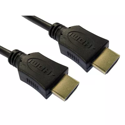 5m Long HDMI Cable High Speed With Ethernet V2.0 FULL HD 4K 3D ARC GOLD BLACK • £3.99