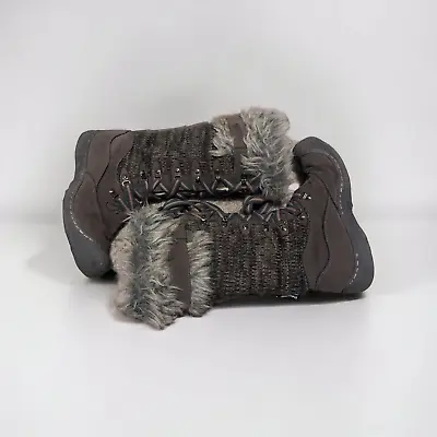 MukLuks Women's Boots Gray Faux Fur Lace-Up Thinsulate Insulated Size 8 • $24.99