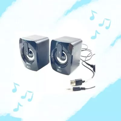 VIDO MINI DESKTOP SPEAKERS 2.0 Computer Speakers Super Loud Compact Black  • £0.99
