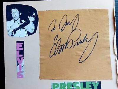  ELVIS PRESLEY THE  KING Signed Vintage Autograph Book Page FABULOUS ELVIS ITEM  • $933.41