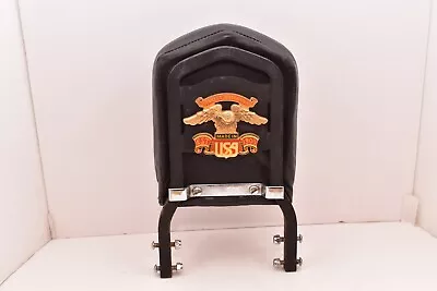 Vintage Harley Davidson Sissy Bar Backrest W/ Gold Eagle Emblem On Back • $122.50