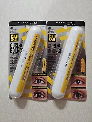 *NEW* Maybelline Colossal Curl Bounce 355 Very Black Washable Mascara-Set Of 2 • $10.22