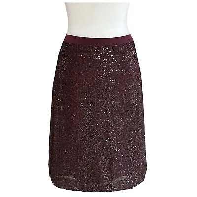 J.CREW Women’s Purple Sequined Skirt Sz 10 • $29