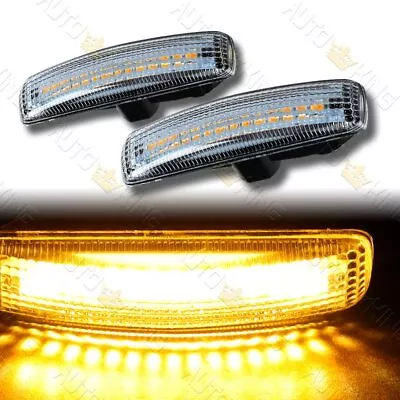 Fit Land Rover Lr2 Lr3 Lr4 Clear Lens Amber Led Turn Signal Side Marker Light • $15.46