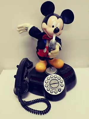 RARE Vintage Disney Singing Mickey Mouse W/ Microphon Rotary Telephone • $94.99