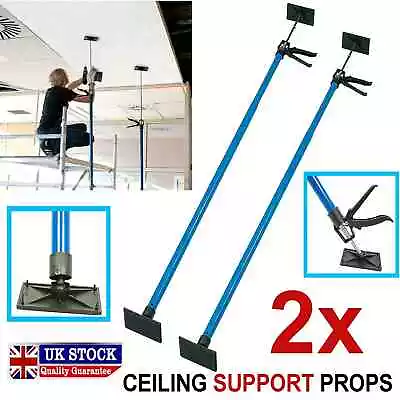 2Pcs Adjustable Drywall Plasterboard Builder Ceiling Support Props 115-290cm UK. • £42.99