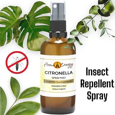 £5.99 • Buy Citronella Essential Oil Room Spray Spritz Mist Insect Mosquito Repellent Bug