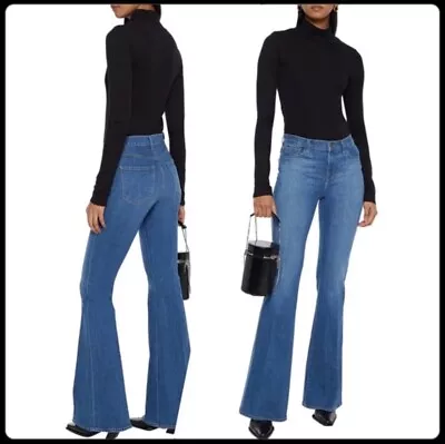 J Brand Valentina High Rise Wide Leg Flare Jeans In Sail Medium Wash Size 26 • $52.99