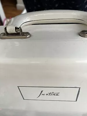 Ladies Small Suitcase Brief Case Make Up Artist Carry Case White • £15