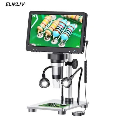 Elikliv 1200X Digital Microscope With Screen 7  LCD 12MP For Electronics Repair • $75.99