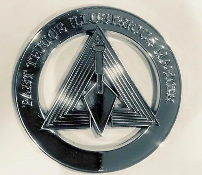 Masonic  Metal Chrome Past Thrice Illustrious Master Auto Car Emblem • $13.99