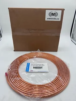 1/4   OD X 50 Feet ASTM B280 Copper Tubing HVAC Refrigeration New • $49