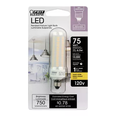 Feit Electric BP75MC/830/LED 75W EQ DM T4 LED Light Bulb • $13.63