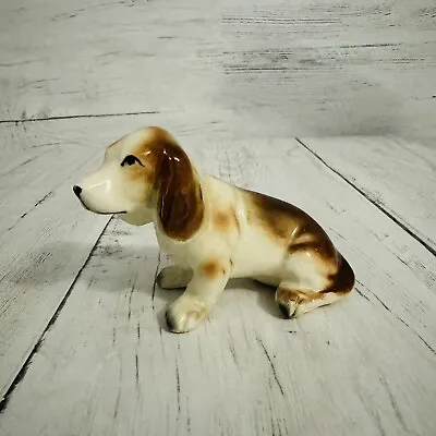 Vintage Basset Hound Dog Figurine Made In Japan 4in Length  • $18