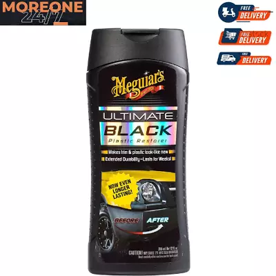 Meguiar's Ultimate Black Plastic Restorer - Car Detailer UV Protection (12oz) • $16.99