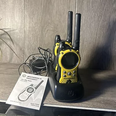 Motorola T9500/T9550 SeriesTwo Way Radio Walkie Talkie Yellow Radio Set • $39