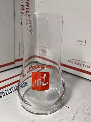 Vintage 7UP The Uncola Upside Down Logo Drinking Glass Soda Pop 5.75  • $14.95