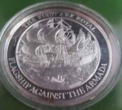 £49.99 • Buy The First Ark Royal Mountbatten Hallmarked Silver Proof Medal With Info Sheet