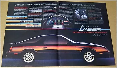 1984 Chrysler Laser XE 2-Page Print Ad 1983 Car Automobile Advertisement Vintage • $12.39
