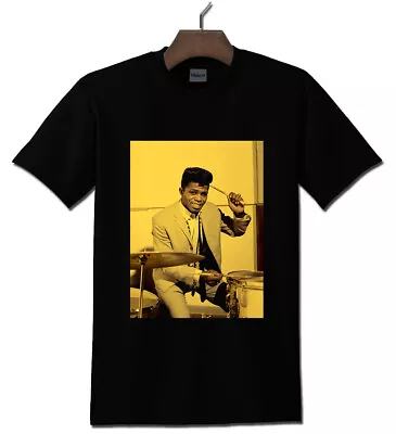 $20.99 • Buy James Brown With Drum American Singer Black T-shirt S - 3XL