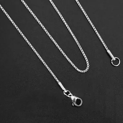 STAINLESS STEEL  1 Mm BOX CHAIN 55 Cm (21.6 In) • $8.99