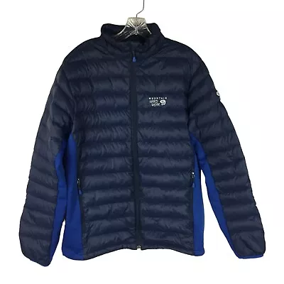 Mountain Hardwear 800 Down Q Shield Mens Size L Blue Outdoor Puffer Jacket • $75
