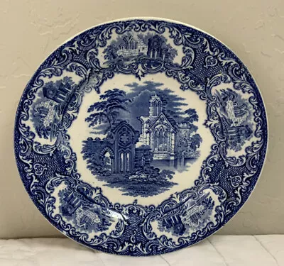 Antique Blue Transferware Plate Abbey Holland Petrus Regout Maastricht 8.75” • $24