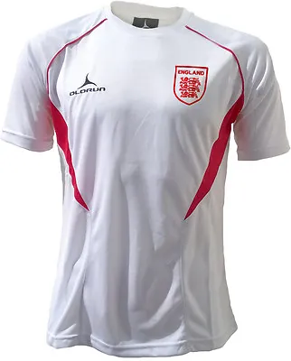 Olorun England Supporters Football T-Shirt - White/Red S-XXXL • £15