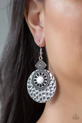 Mayan Mood White Earrings Paparazzi New • $3