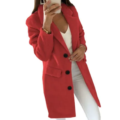 Womens Blazer Coat Jacket Ladies Office Work Lightweight Tops Cardigan Coat NEW • £16.55